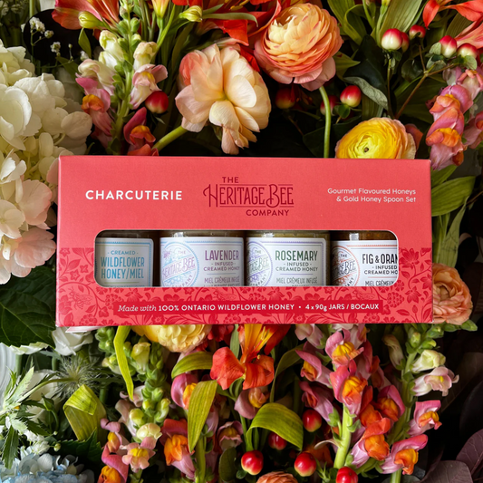 CHARCUTERIE Gourmet Honey Gift Set & Gold Honey Spoon