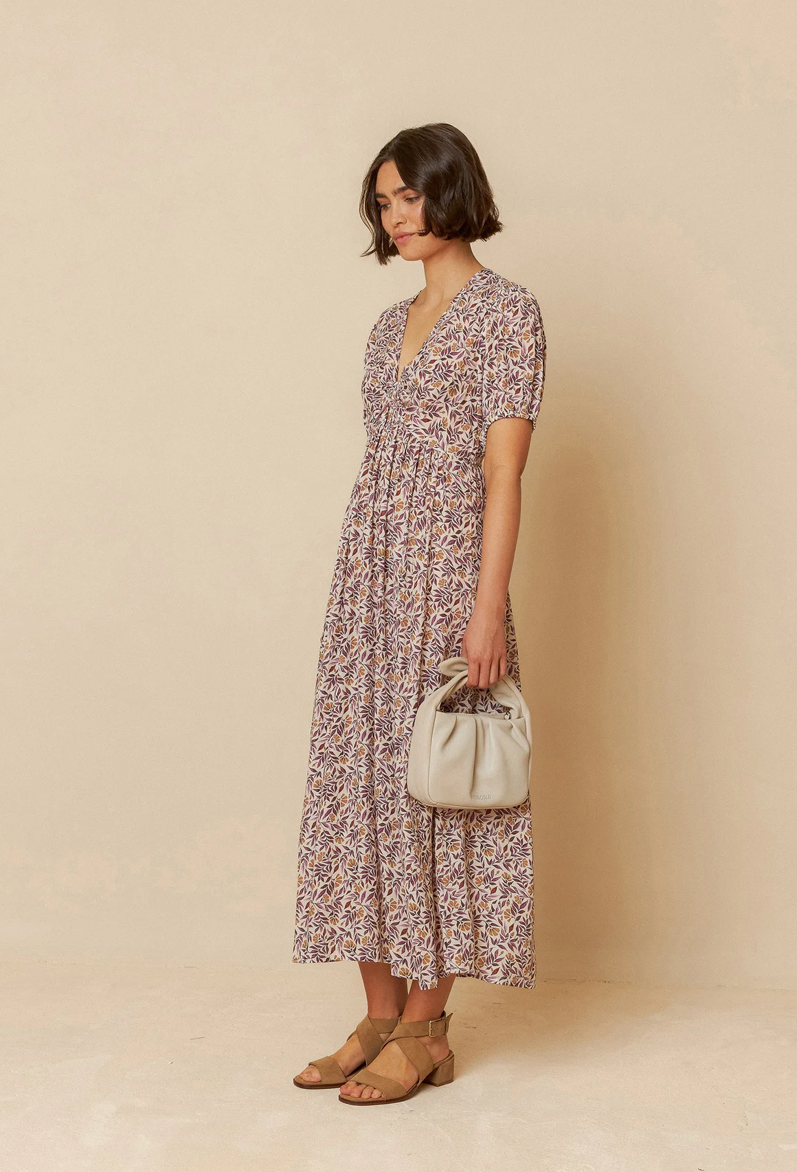 Bow Neck Midi Dress