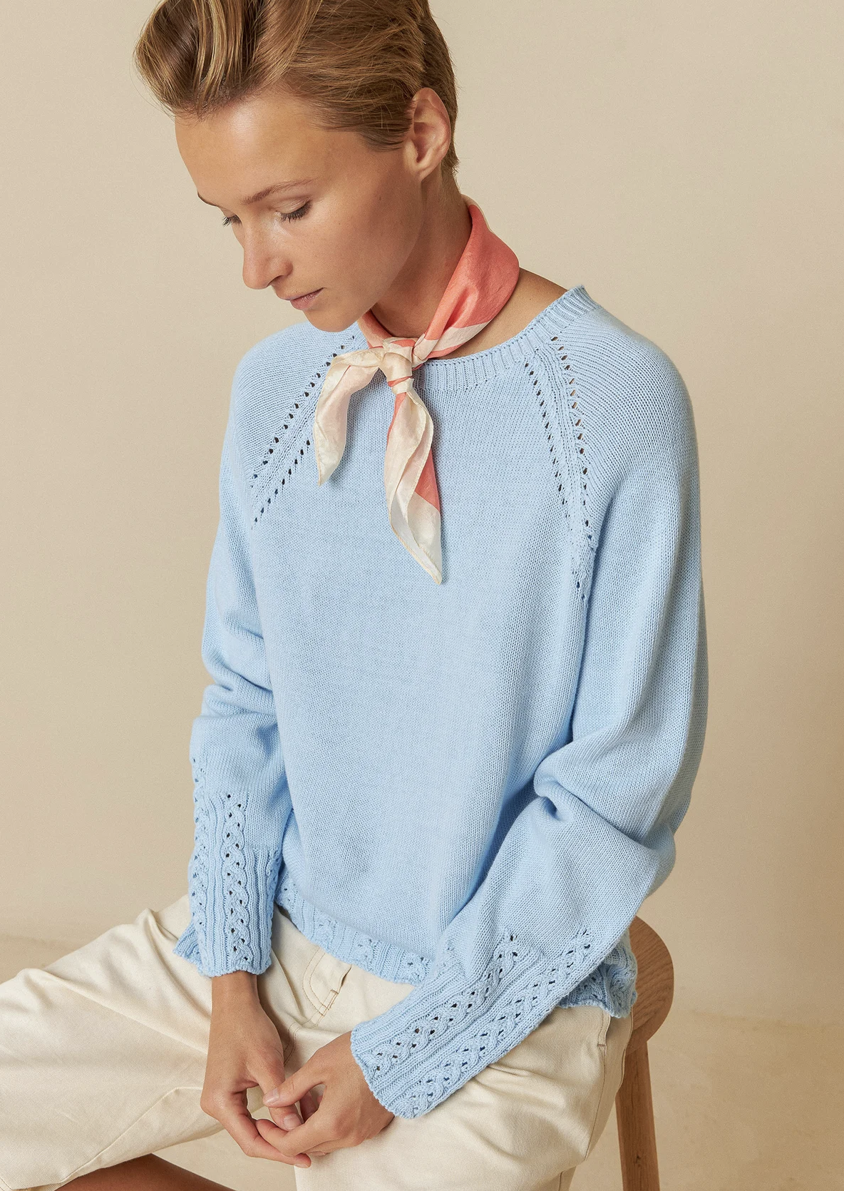 Braided Knit Sweater