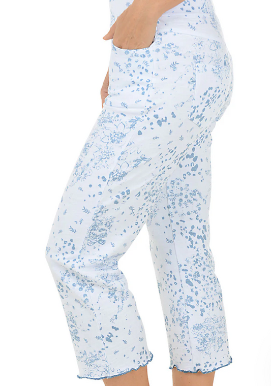 Floral Lettuce Edge Pant 25013
