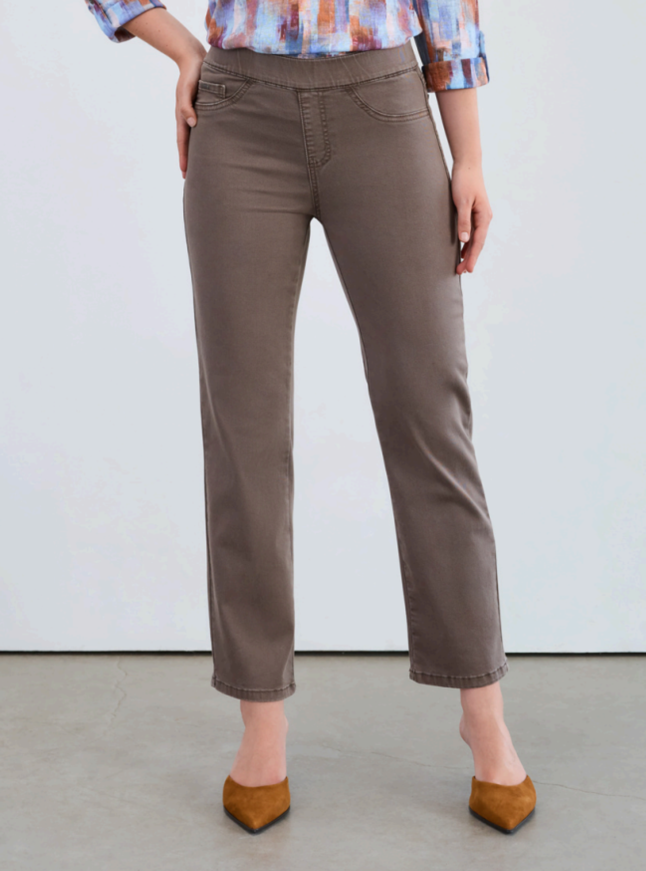 Pull On Straight Ankle Pant