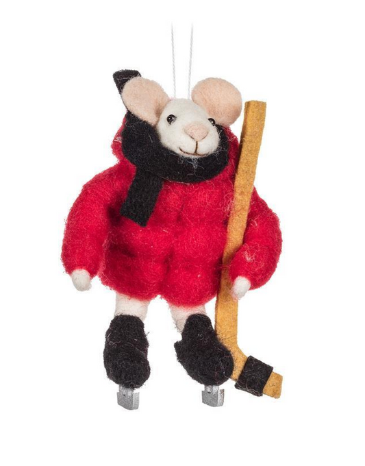 Hockey Mouse Ornament