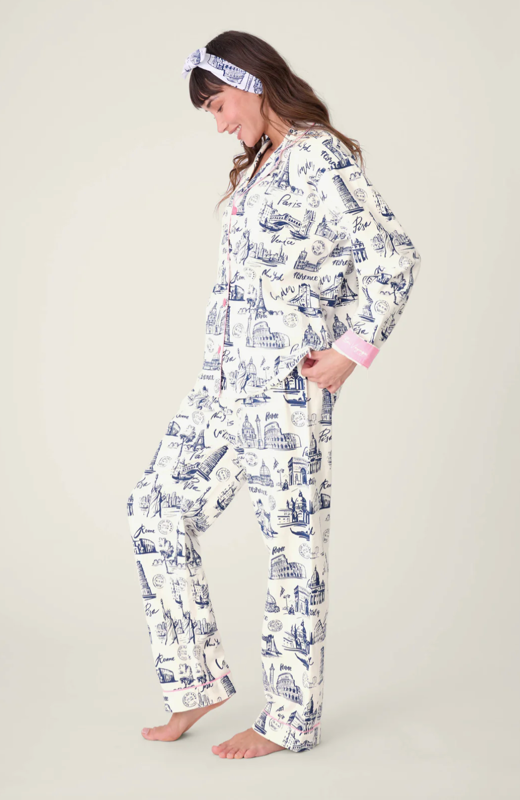 Bon Voyage Travel Print PJ'S
