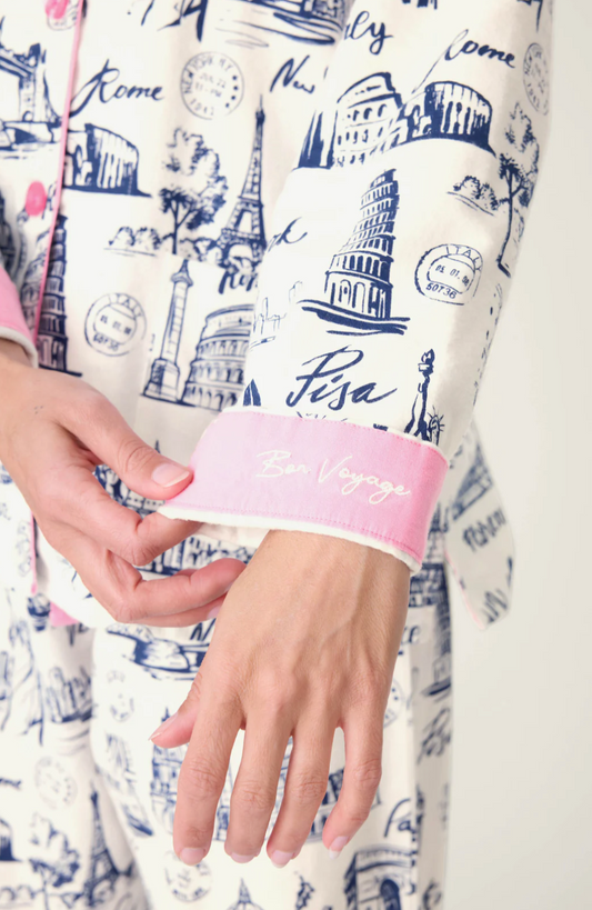 Bon Voyage Travel Print PJ'S