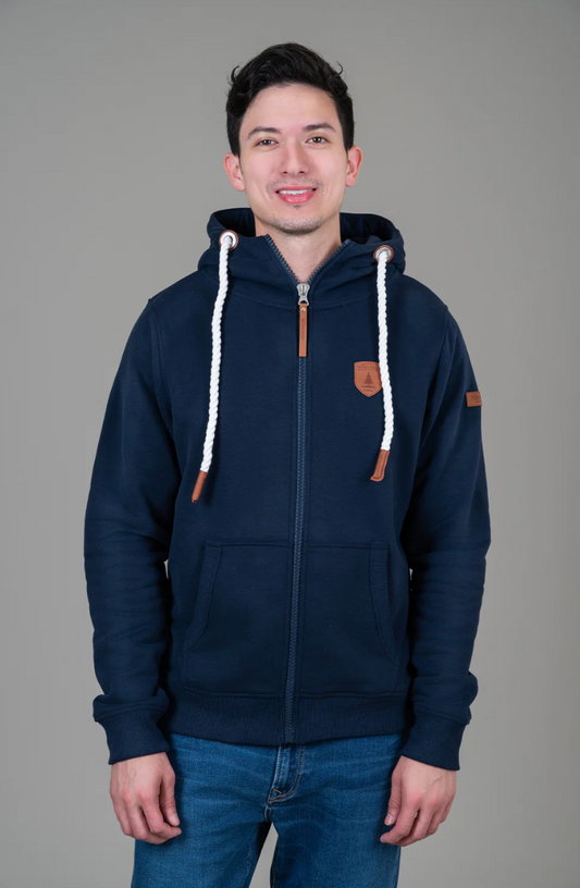 Zues Oxford Blue Full Zip Hoodie