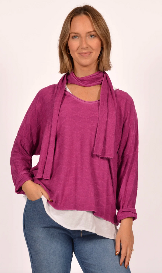 Be Braided Sweater W/Scarf