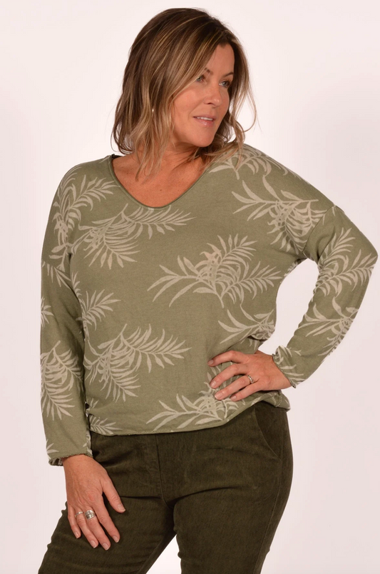 Palm Print Top