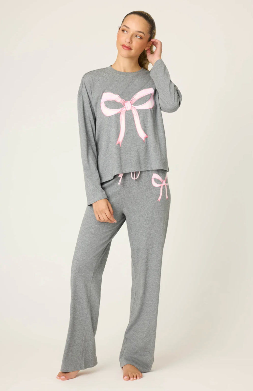 Pink Bow Jearsy PJ's