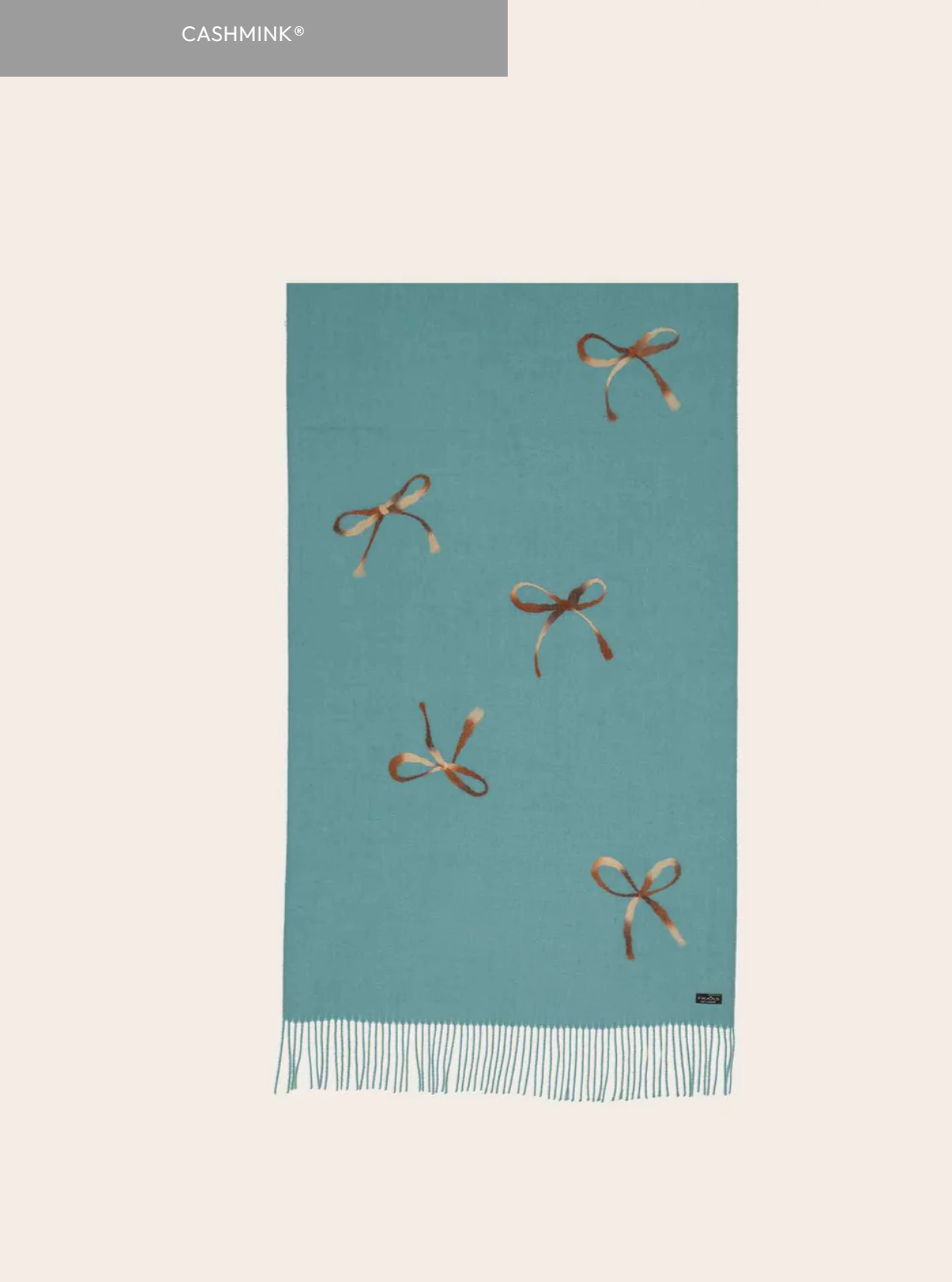 Cashmink Stole with Bows Scarf