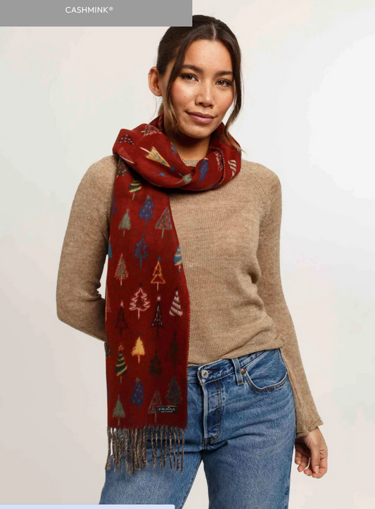 Cashmink Christmas Trees Scarf
