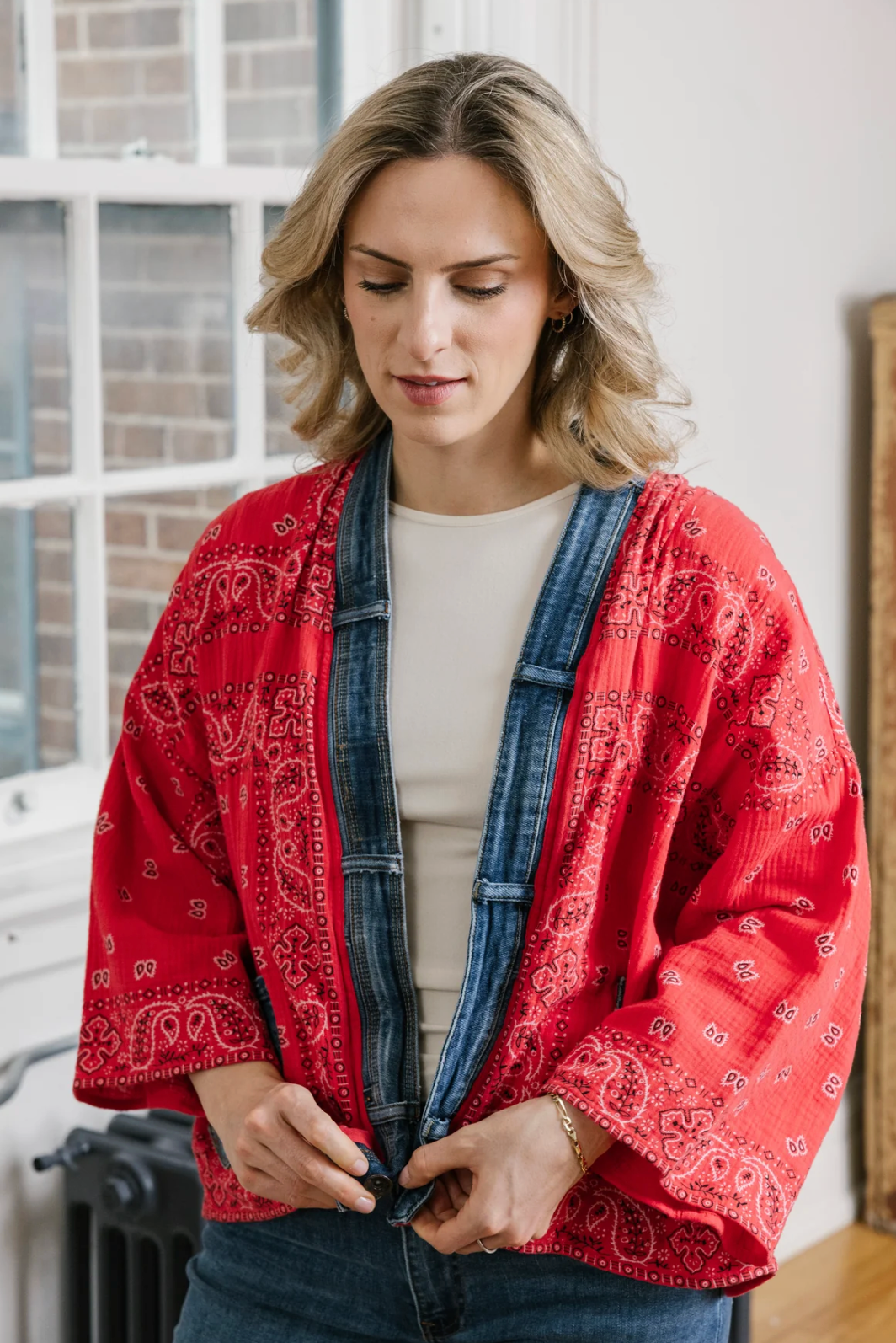 Bandana Kimono Red