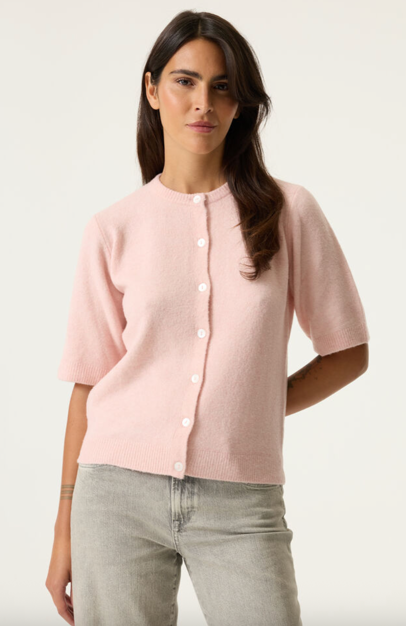 Light Pink Button Up Cardigan