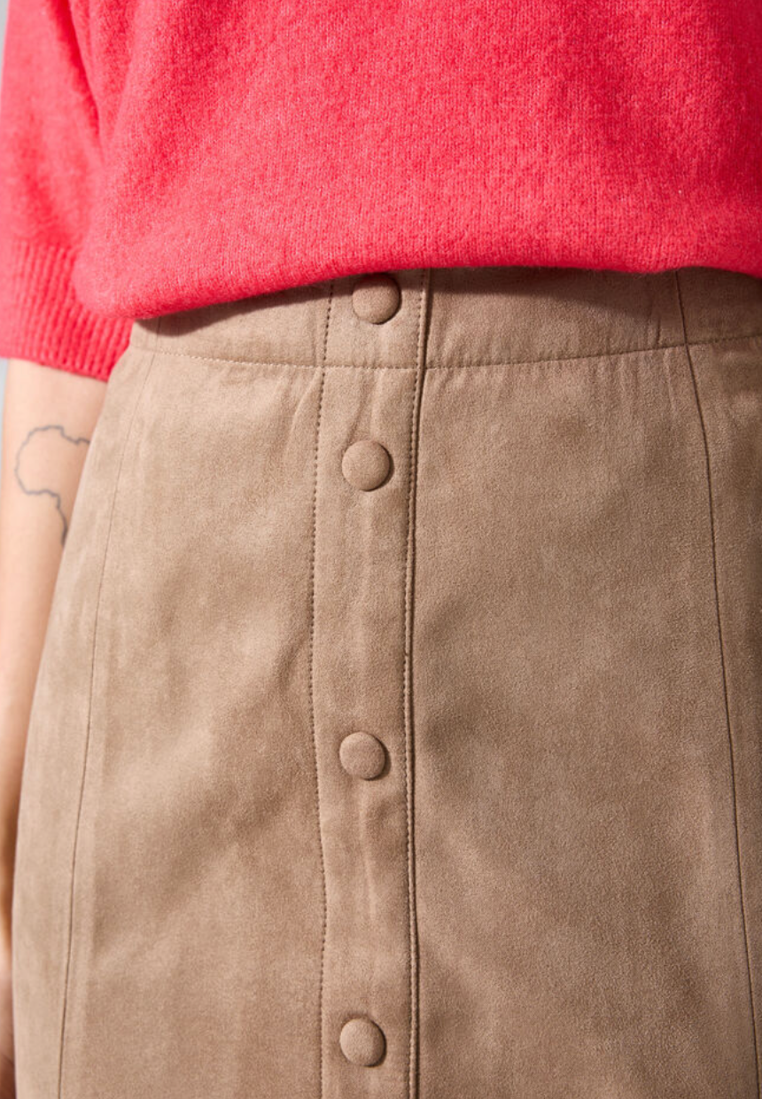 Faux Suede Skirt