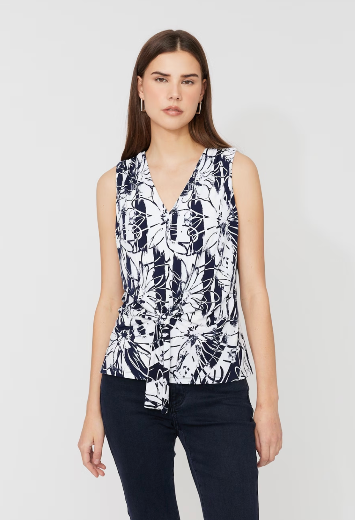Sleeveless Tie Detail Top