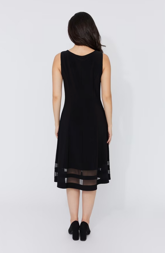 Navy Elegant A-Line Dress