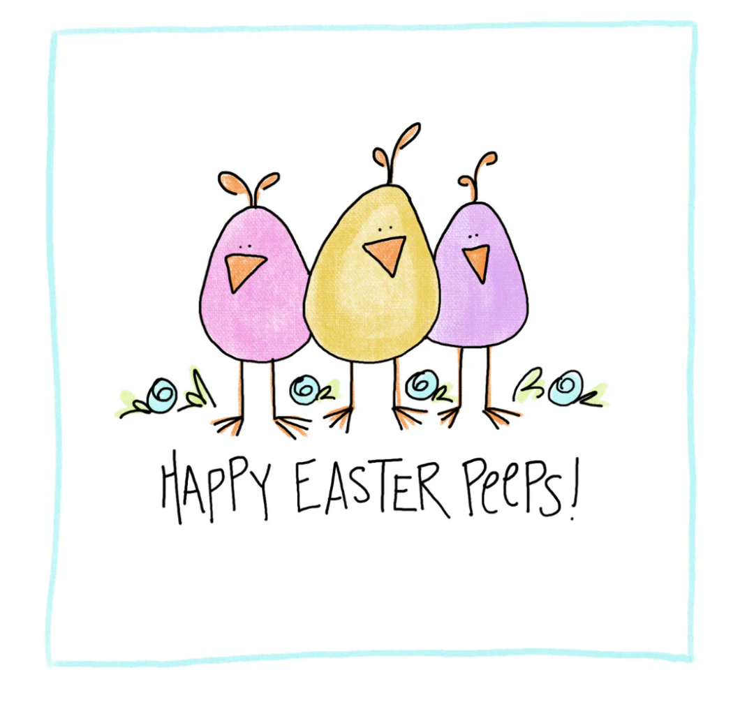 Easter Peeps- Greeting Card