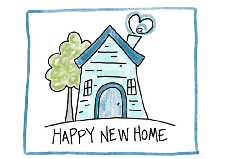 Happy New Home - Bottle Greeting Card
