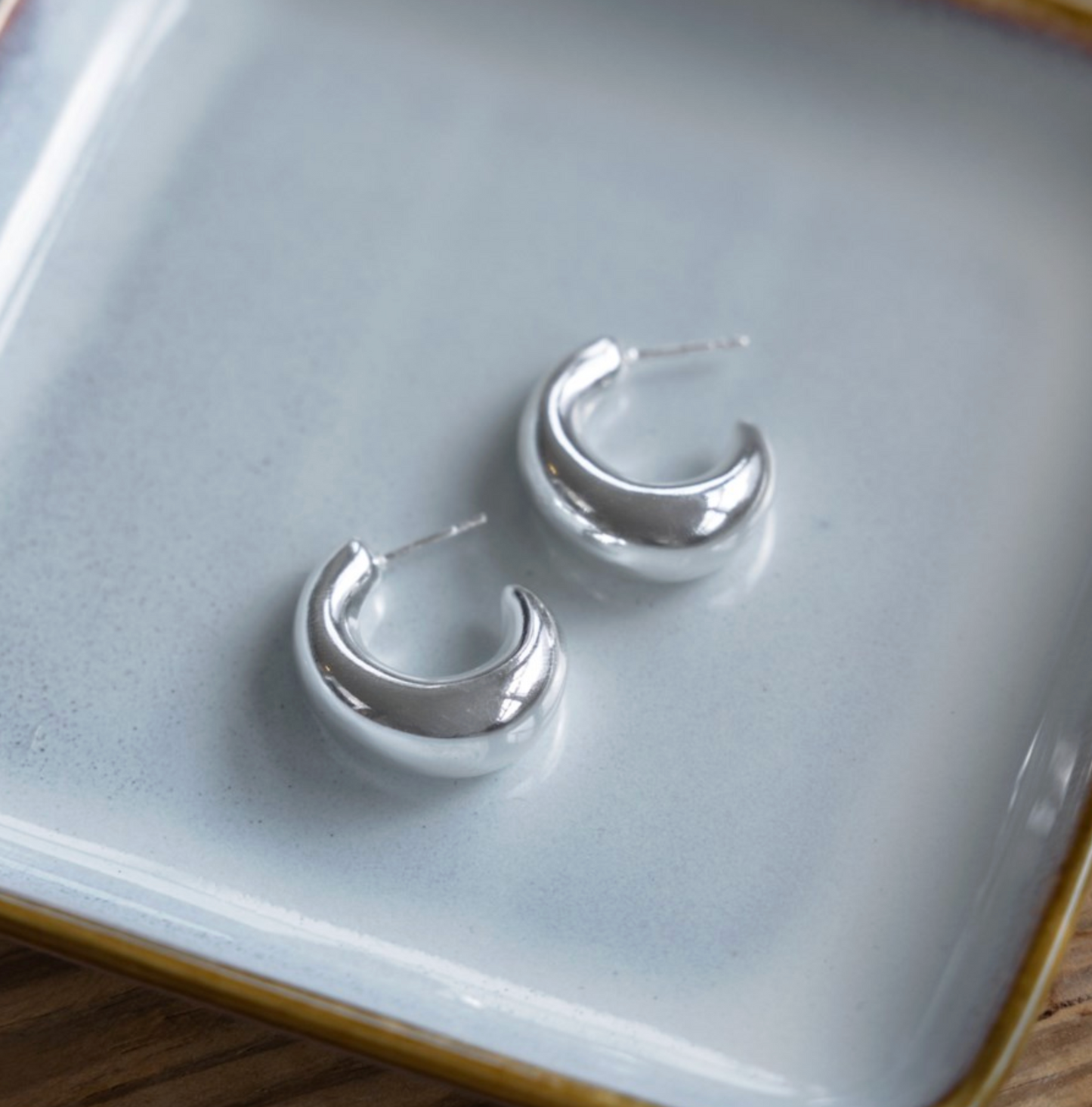 Amplified Arc Hoops Earrings