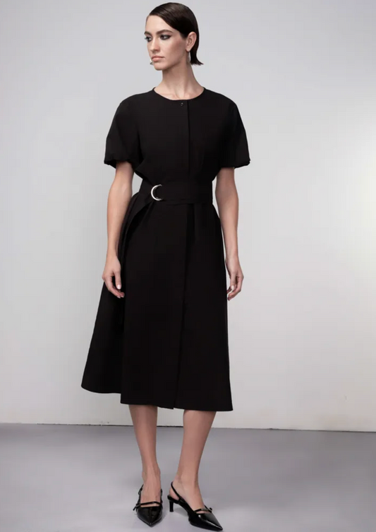 Short Sleeve Button Up Dress