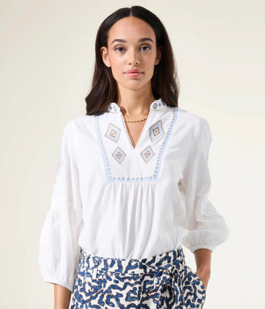 Blouse with Embroidery Top