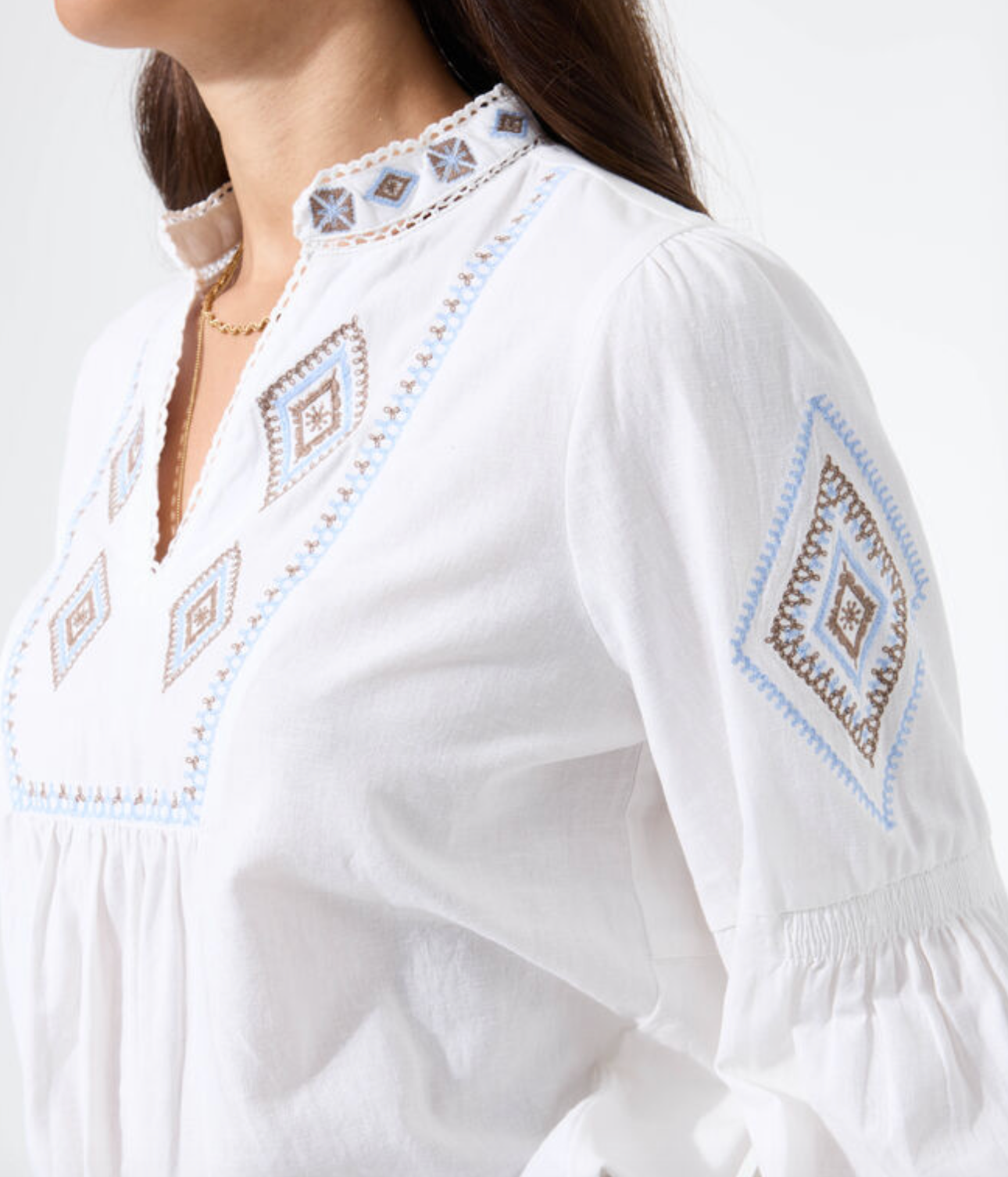 Blouse with Embroidery Top