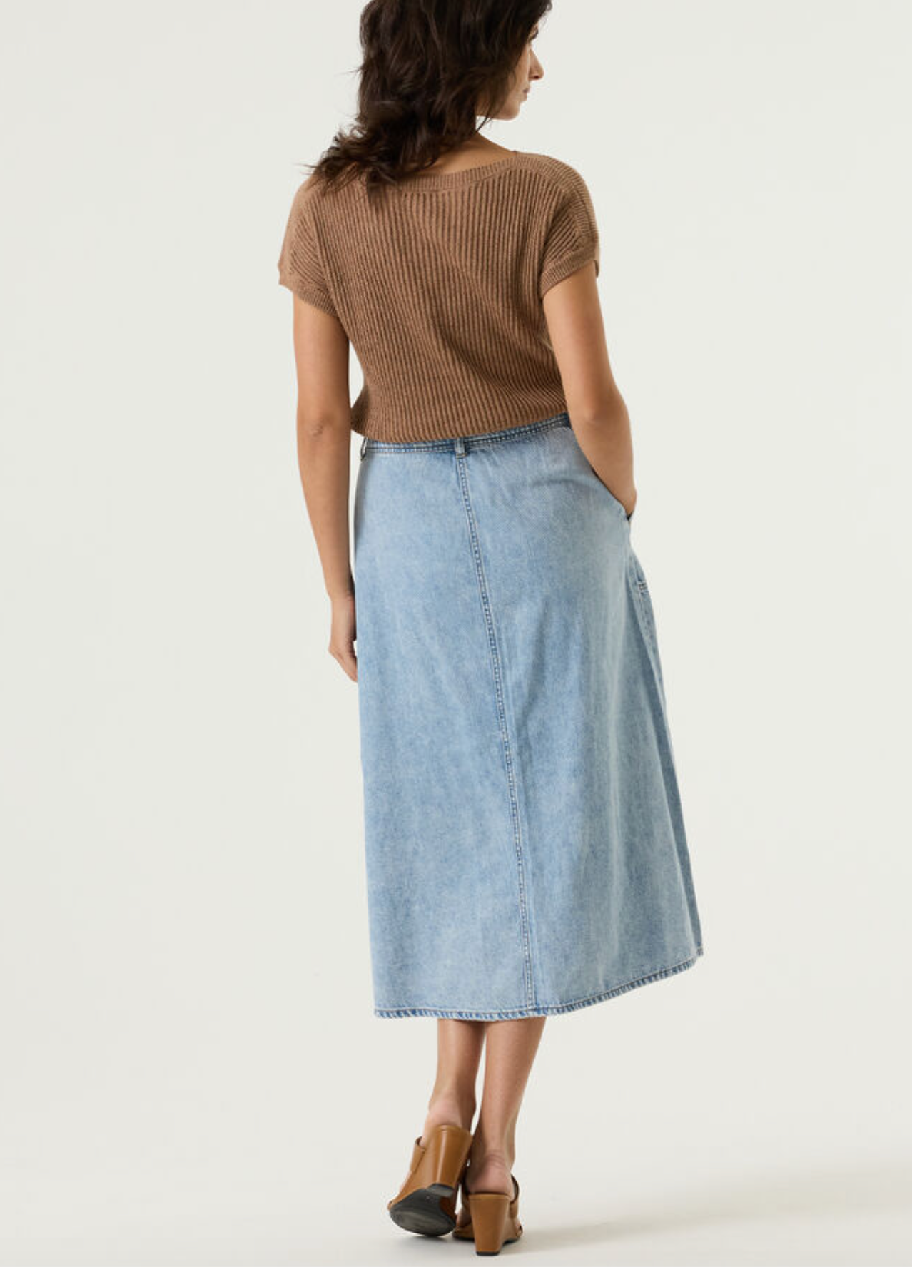 Long Denim Skirt