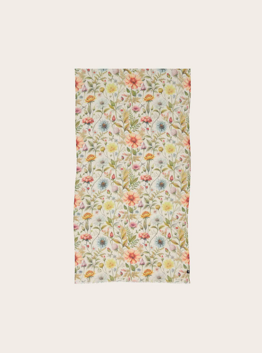 Scarf with floral print in vintage design