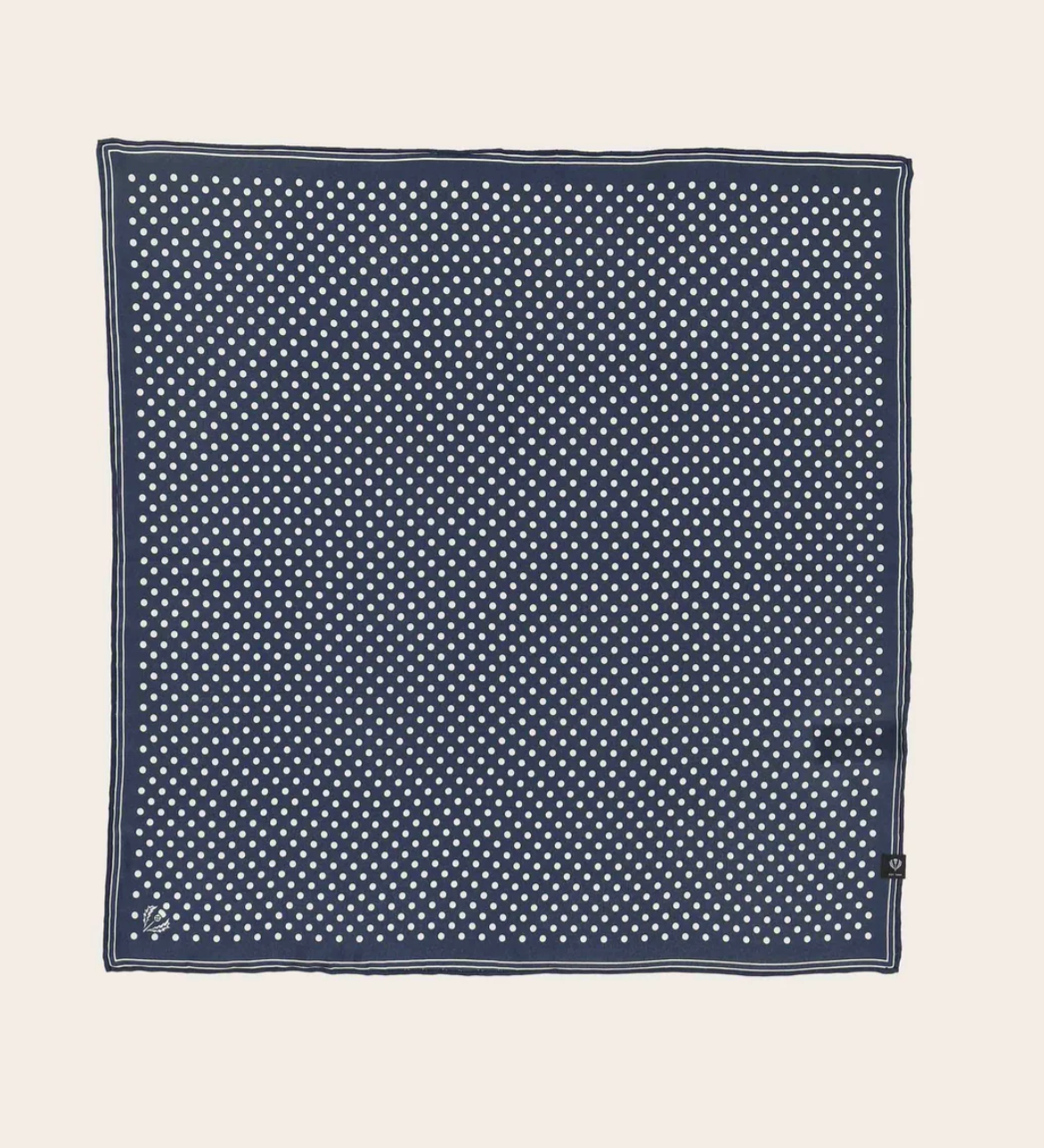 Navy Dot Neckerchief Scarf