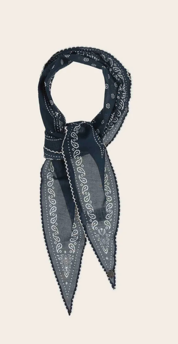 Diamond Shape Navy Scarf