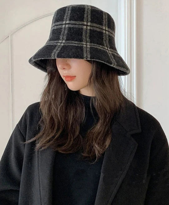 Wool Plaid Bucket hat