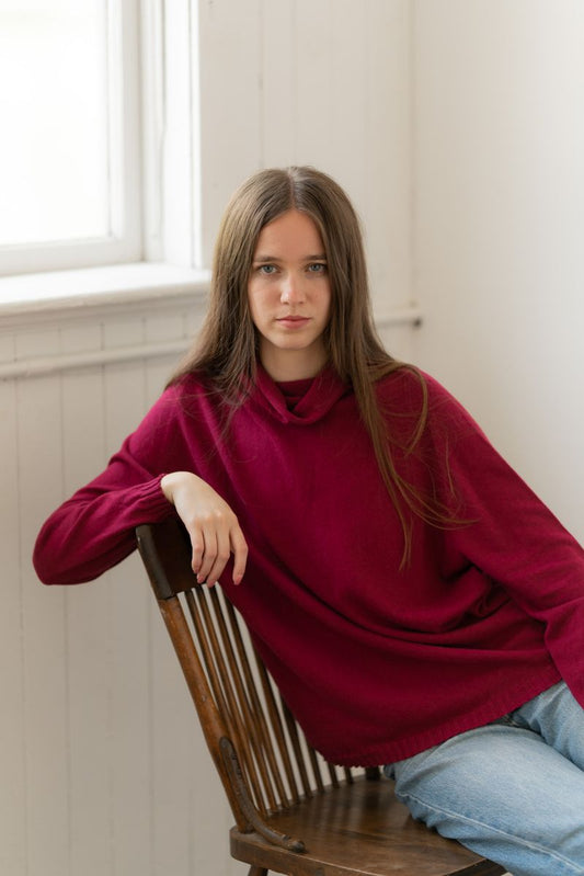 Boyfriend Cowl Neck Sweater