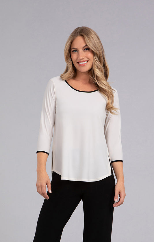 Tipped Go To Classic T Relaxed, 3/4 Sleeve