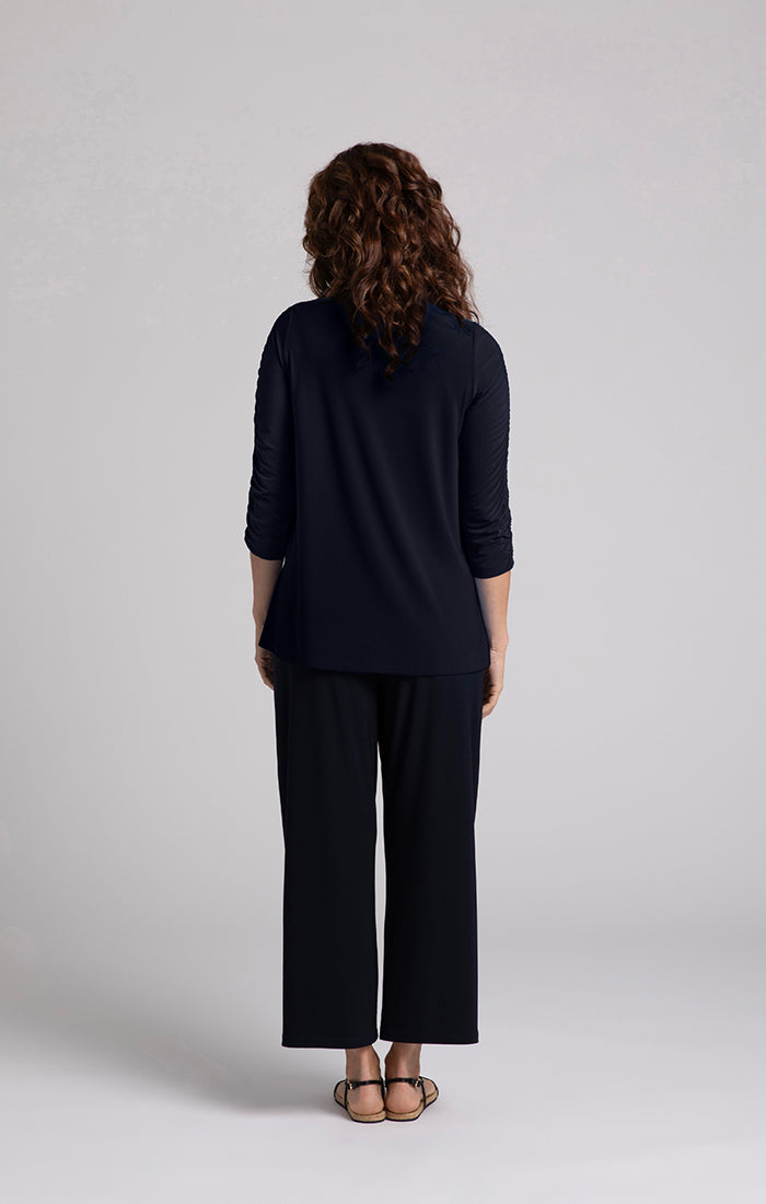 The Revelry Top With Ruched Sleeve