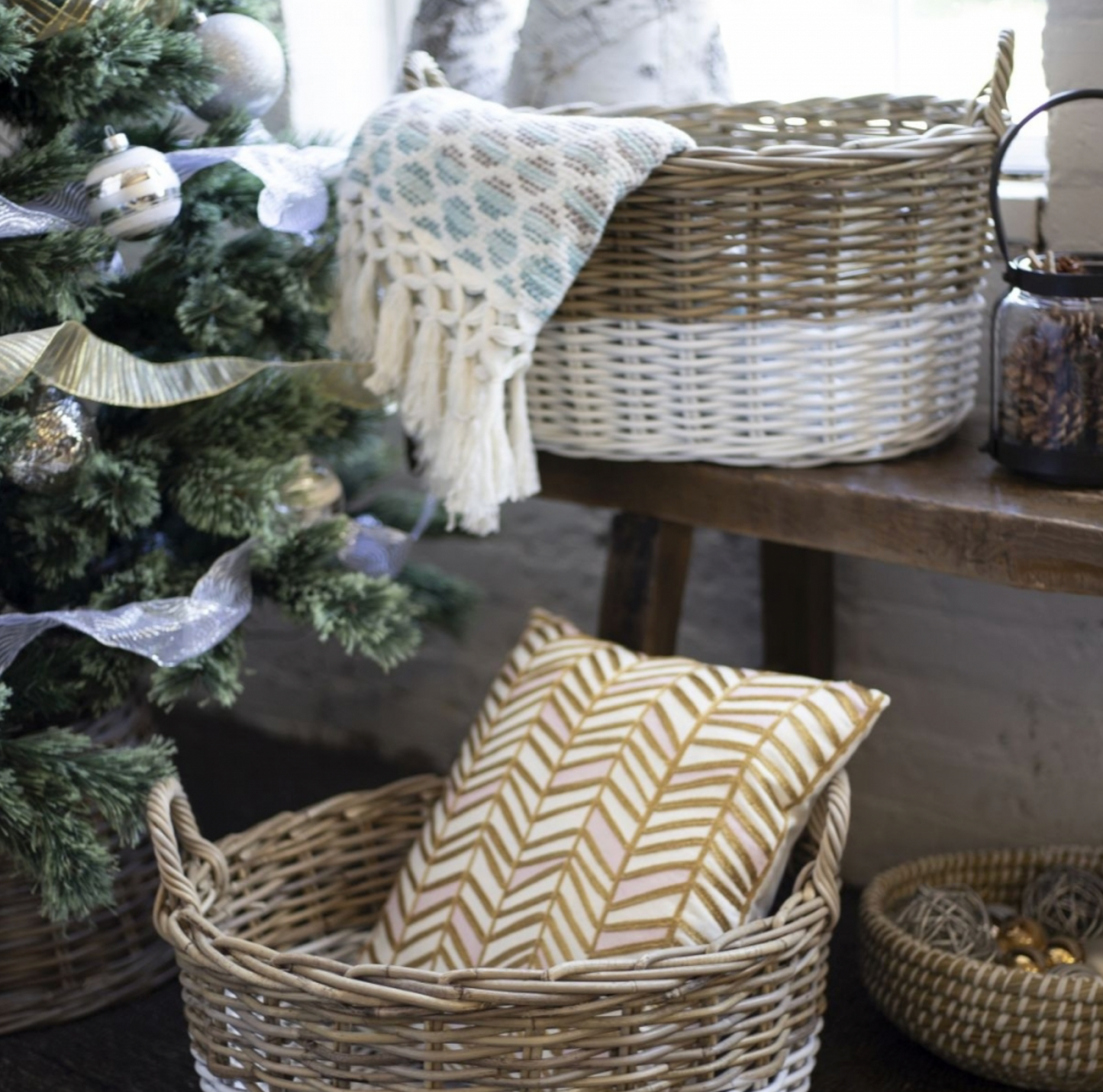 Oval Two Tone Basket