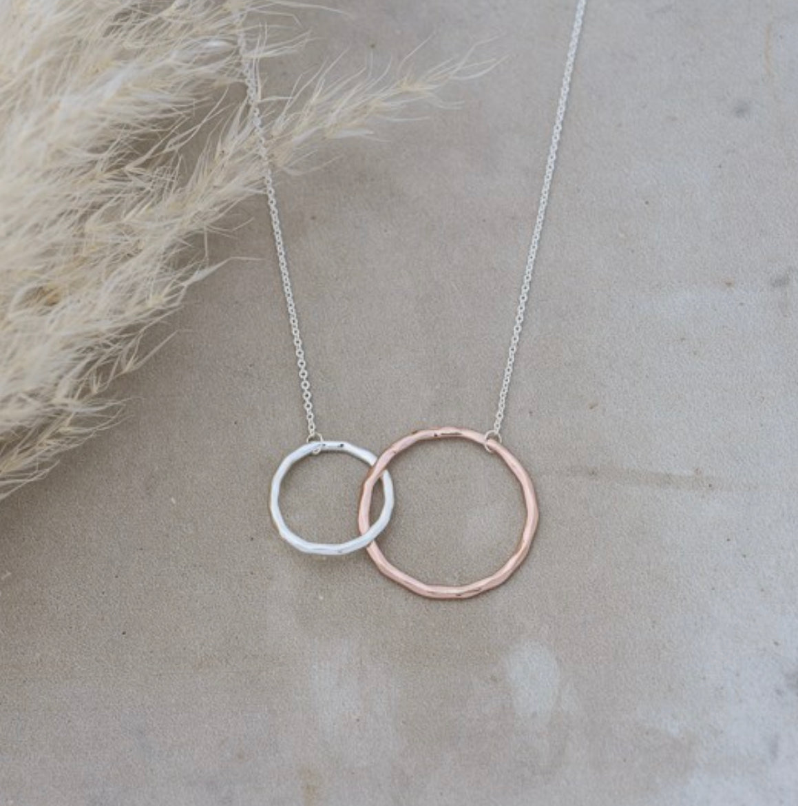 Sister Necklace silver/rosegold