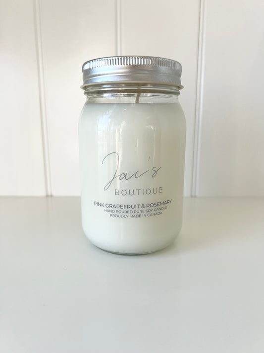 Pink Grapefruit & Rosemary Candle